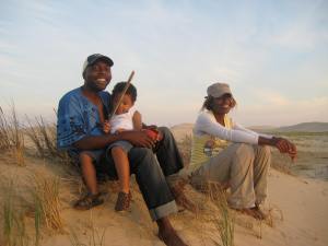 Enjoying time with friends at the beach