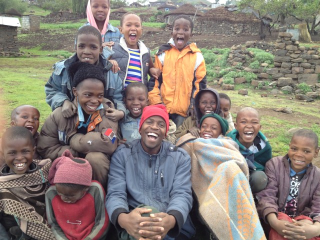 Godfrey with Ha Makopela kids