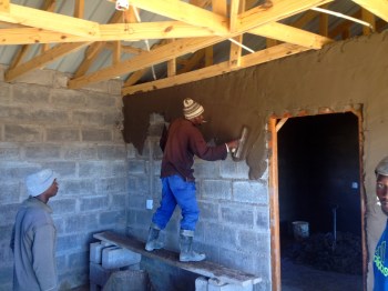 Plastering the walls